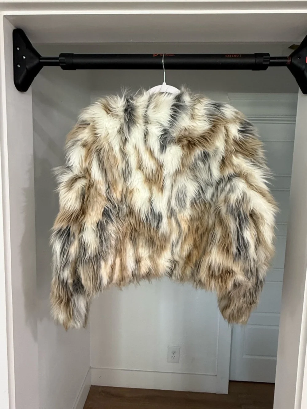 Forever 21 Neutrals Faux Fur Coat - Picture 3 of 6